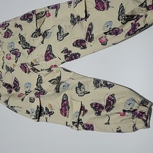 Butterfly Print Cargo Pants